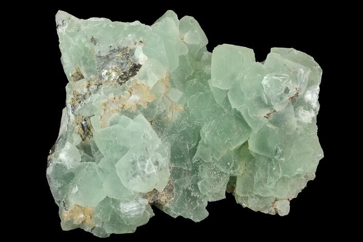 Wide Plate Of Green Fluorite Crystals #76541